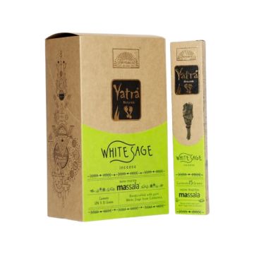 Yatra Natural - White Sage Incense Sticks, 15g x 12 boxes