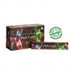 Satya Black Crystal Incense Sticks, 15gm x 12 boxes