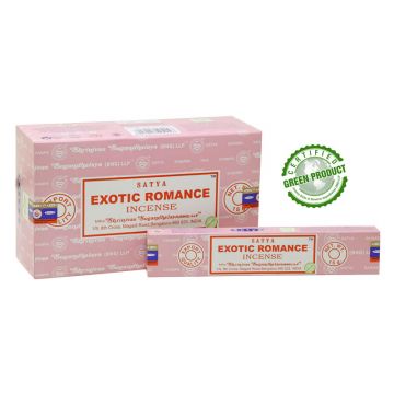 Satya Exotic Romance Incense Sticks, 15gm x 12 boxes