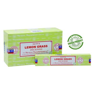 Satya Lemongrass Incense Sticks, 15gm x 12 boxes