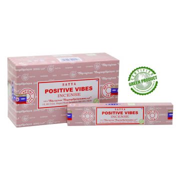 Satya Positive Vibes Incense Sticks, 15gm x 12 boxes
