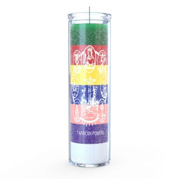 7 African Powers 7 Day Candle, 7 Color