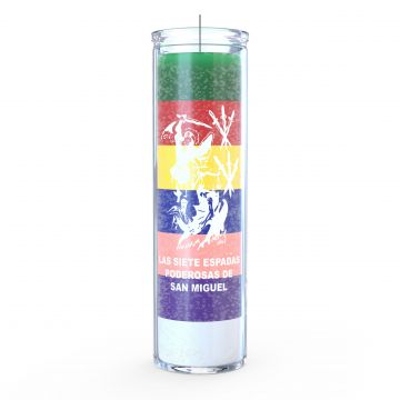 7 Powerful Swords of St. Michael 7 Day Candle, 7 Color