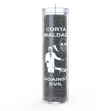 Against Evil 7 Day Candle, Black