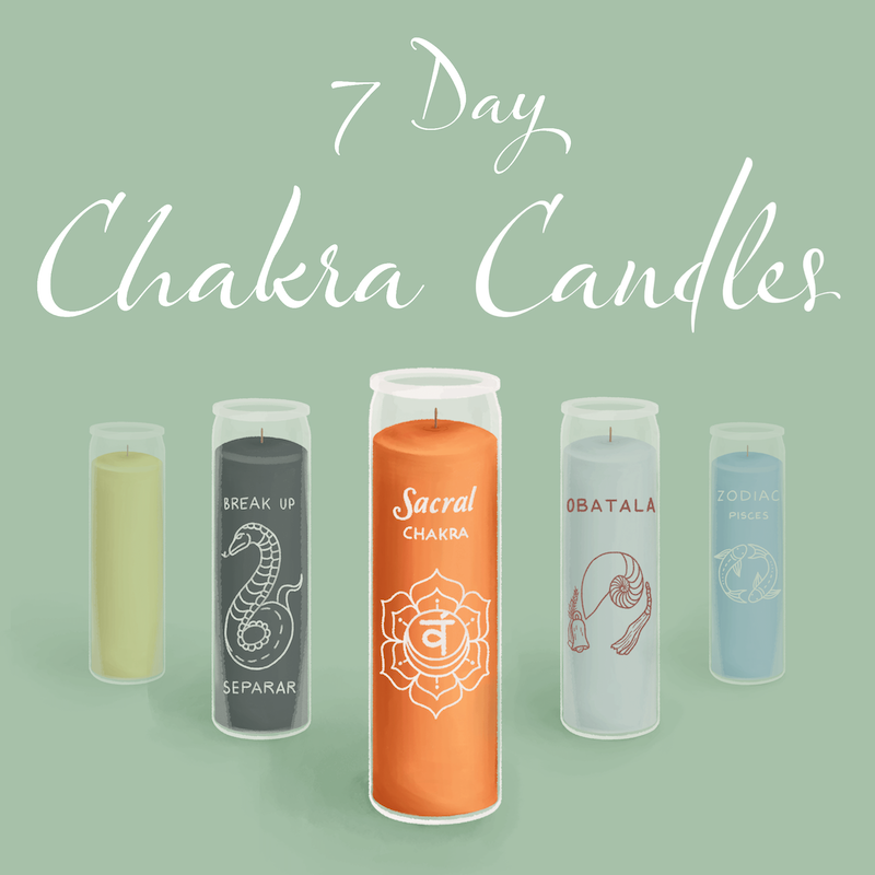 7 Day Chakra Printed Candles