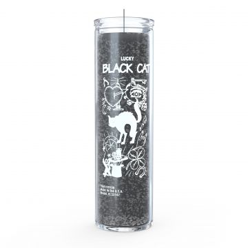 Black Cat 7 Day Candle, Black
