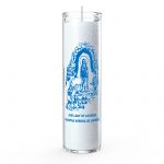 Our Lady of Lourdes 7 Day Candle, White