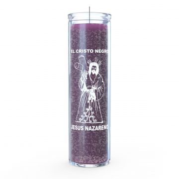 Black Christ 7 Day Candle, Purple