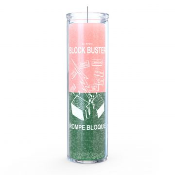 Block Buster 7 Day Candle, Pink/Green
