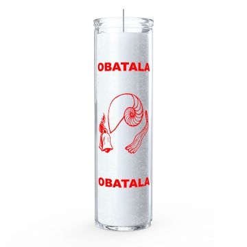 Orisha Obatala 7 Day Candle, White