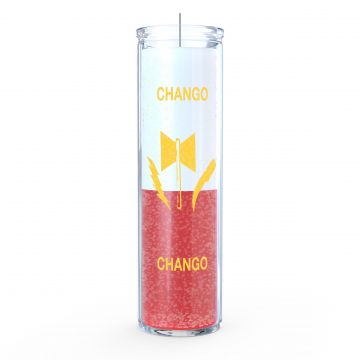 Orisha Chango 7 Day Candle, White/Red