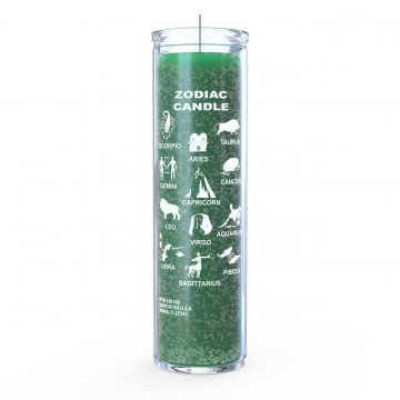 Zodiac 7 Day Candle, Green