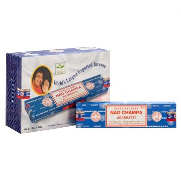 Satya Nag Champa Incense Sticks, 40gm x 12 boxes
