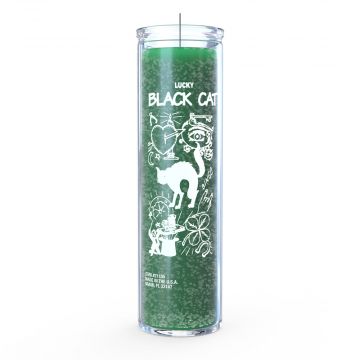 Black Cat 7 Day Candle, Green
