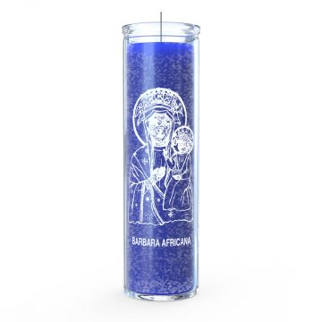 St. Barbara Africana 7 Day Candle, Blue