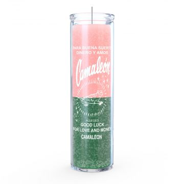 Cameleon 7 Day Candle, Pink/Green