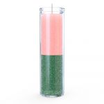 Pink/Green 7 Day Candle