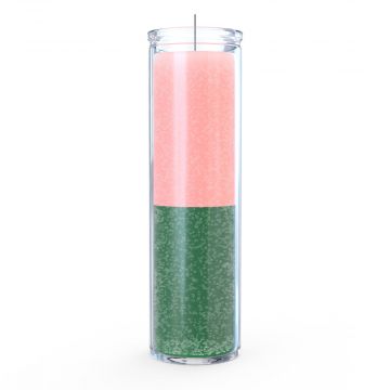 Pink/Green 7 Day Candle