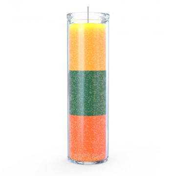 Gold/Green/Orange 7 Day Candle