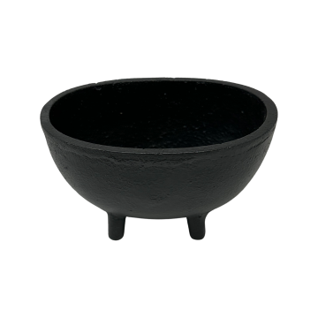 Cast Iron Smudge Pot Oblong, 5" L, 3" W