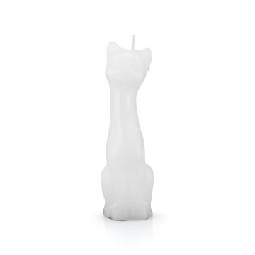 Cat Image Candles - White, Each