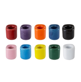 Assorted Colors Ceramic Chime Candle Holder 1/2", Pack of 10