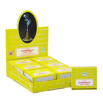 Citronella Incense Cones, Satya Sai Baba, Display Box 12 packs of 12 cones