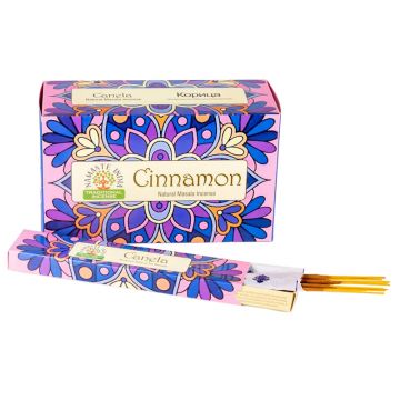 Cinnamon Incense Sticks, Namaste India - 15 Gram (12 Boxes of Approx 11-13 Sticks)