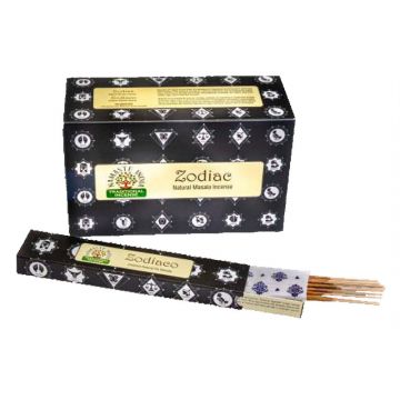 Zodiac Incense Sticks, Namaste India - 15 Gram (12 Boxes of Approx 11-13 Sticks)