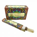 Sandalwood Incense Sticks, Namaste India - 15 Gram (12 Boxes of Approx 11-13 Sticks)