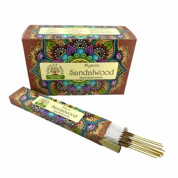 Sandalwood Incense Sticks, Namaste India - 15 Gram (12 Boxes of Approx 11-13 Sticks)