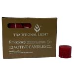 10 Hour Votives - Red, Box/12