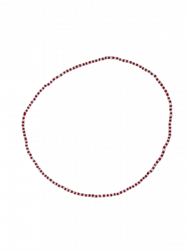 Chango Necklace 15", Set/12 (Red/White)