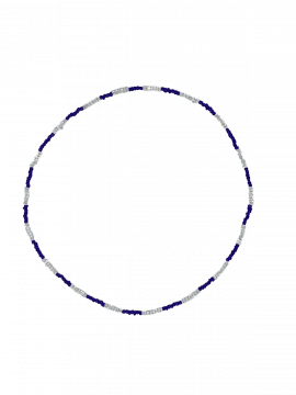 Yemaya Necklace 15", Set/12 (White/Blue)