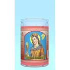 St. Barbara Labeled 50 Hour Candle Red