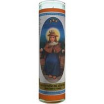 Child of Atocha Labeled 7 Day Candle, Gold