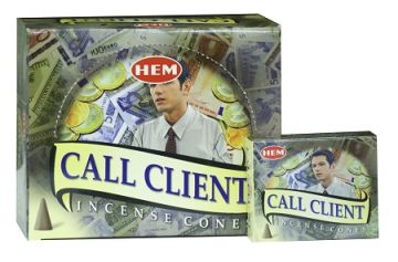 Call Client Incense Cones, HEM, Box/12