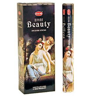 Divine Beauty Incense Sticks, HEM Hex Pack - 6 Boxes x 20 Sticks