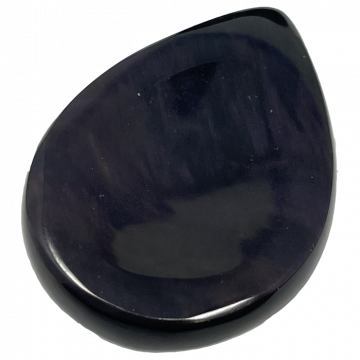 Obsidian Polished Worry Stone 1-1/4" x 2", Peacock, Each