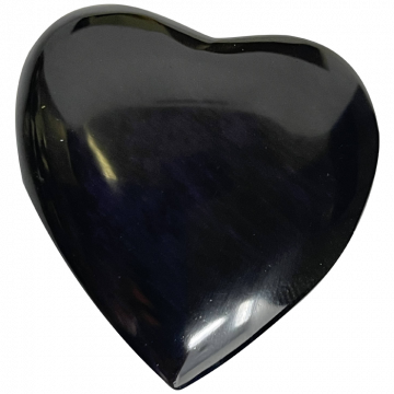 Obsidian Polished Heart Stone 1-1/2" x 1-1/2", Rainbow, Each