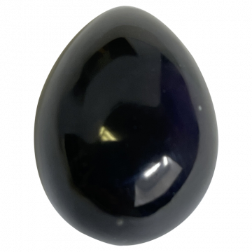 Obsidian Polished Yoni Egg Stone 1-1/2" x 1", Rainbow, Each