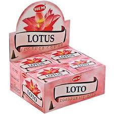 Lotus Incense Cones, HEM, Box/12