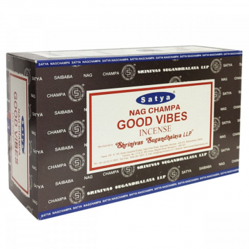 Satya Good Vibes Incense Sticks, 15gm x 12 boxes