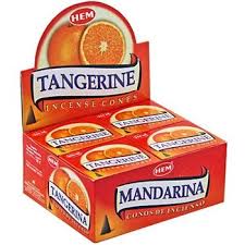 Tangerine Incense Cones, HEM, Box/12