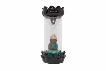 Backflow Cone Burner - Glass Buddha, Each, Assorted Colors