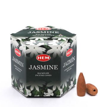 Jasmine Backflow Incense Cones, HEM, Box/12