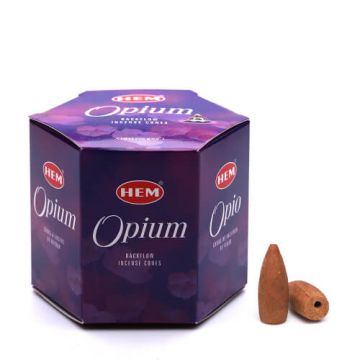 Opium Backflow Incense Cones, HEM, Box/12