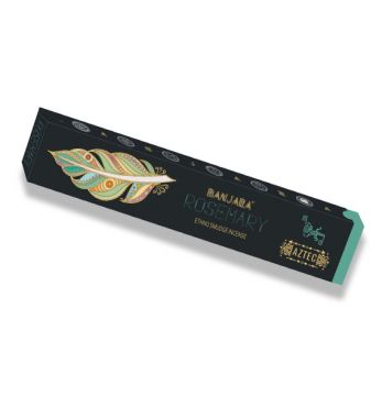 Rosemary Incense Sticks 15 Gram, Banjara (12 Boxes of 10-12 Sticks)