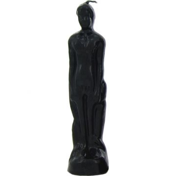 Small Male Image Candle - Black, Each