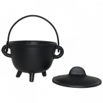 Cast Iron Cauldron w/ Lid 4.5" Plain